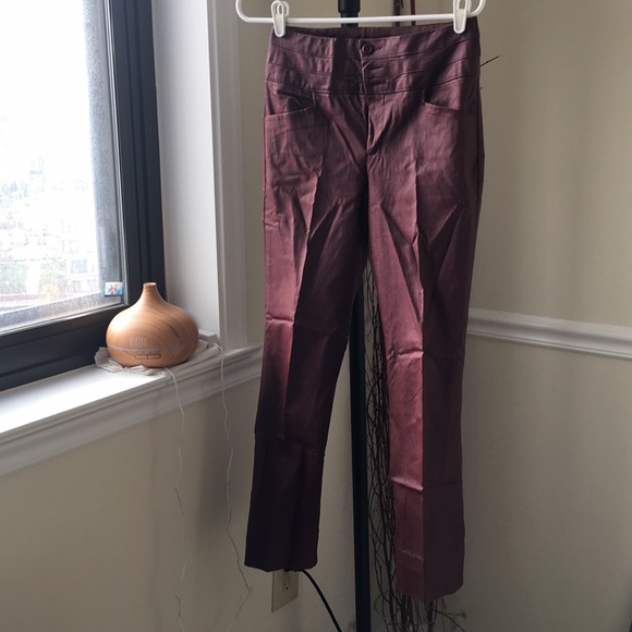 Faux leather high waist red pleather pant - Picture 2 of 2